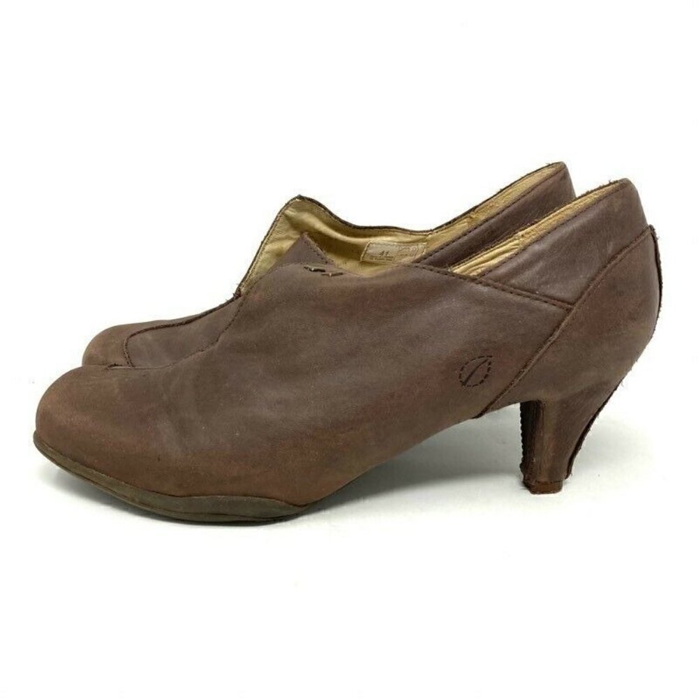 Sergio Tomani Boots Brown Leather Square Toe 10 - Picture 5 of 9